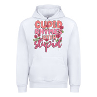 White cupid rhymes with stupid Urban Hoodie - MaliasSmallBusiness