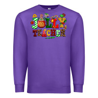 Purple jolly teacher Premium Sweatshirt - AdoDesignShop