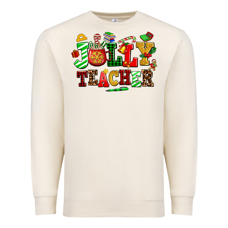 Jolly Teacher Premium Sweatshirt by AdoDesignShop | Teevron