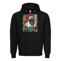 Black african american santa joy Zipper Hoodie - RanaPortraitStore
