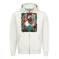 Oatmeal Heather african american santa joy Zipper Hoodie - RanaPortraitStore
