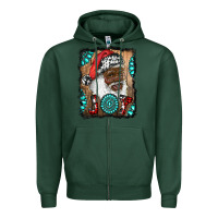 Sports Green african american santa joy Zipper Hoodie - RanaPortraitStore
