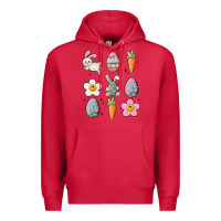 Cardinal easter doodles Premium Hoodie - MaliasSmallBusiness
