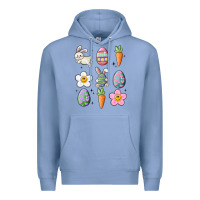 Colony Blue easter doodles Premium Hoodie - MaliasSmallBusiness