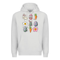 Dove Grey easter doodles Premium Hoodie - MaliasSmallBusiness