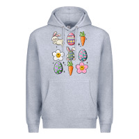 Heather Grey easter doodles Premium Hoodie - MaliasSmallBusiness