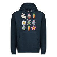 Navy easter doodles Premium Hoodie - MaliasSmallBusiness