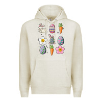 Oatmeal Heather easter doodles Premium Hoodie - MaliasSmallBusiness