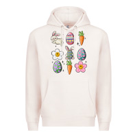 Pale Pink easter doodles Premium Hoodie - MaliasSmallBusiness