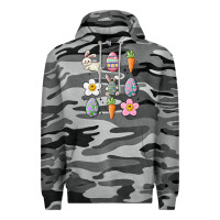 Slate Camo easter doodles Premium Hoodie - MaliasSmallBusiness