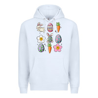 White easter doodles Premium Hoodie - MaliasSmallBusiness