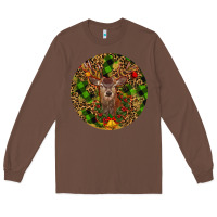 Chestnut Christmas Reindeer Long Sleeve Tee - RanaPortraitStore