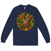 Navy Christmas Reindeer Long Sleeve Tee - RanaPortraitStore