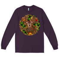 Plum Christmas Reindeer Long Sleeve Tee - RanaPortraitStore