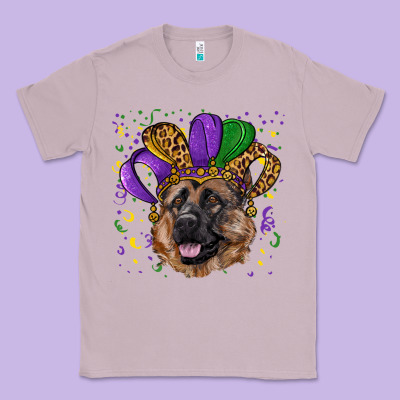 Classic Tee mardi gras hat german shepherd