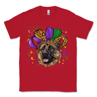 Red mardi gras hat german shepherd Classic Tee - RanaPortraitStore