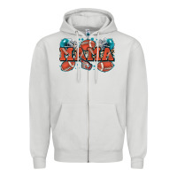 Dove Grey mama American football Zipper Hoodie - Zillion Design Studio