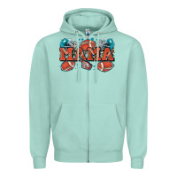 Seafoam mama American football Zipper Hoodie - Zillion Design Studio