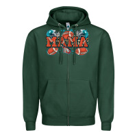Sports Green mama American football Zipper Hoodie - Zillion Design Studio