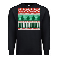 Black christmas trees hand drawn seamless pattern Premium Sweatshirt - BundleAndBundleShop