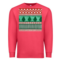 Cardinal christmas trees hand drawn seamless pattern Premium Sweatshirt - BundleAndBundleShop