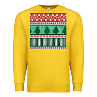 Lemon christmas trees hand drawn seamless pattern Premium Sweatshirt - BundleAndBundleShop