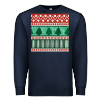 Navy christmas trees hand drawn seamless pattern Premium Sweatshirt - BundleAndBundleShop
