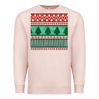 Pale Pink christmas trees hand drawn seamless pattern Premium Sweatshirt - BundleAndBundleShop