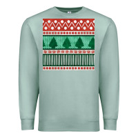 Seafoam christmas trees hand drawn seamless pattern Premium Sweatshirt - BundleAndBundleShop