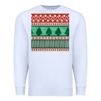 White christmas trees hand drawn seamless pattern Premium Sweatshirt - BundleAndBundleShop