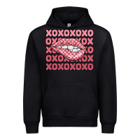 Black xoxo checker lips Urban Hoodie - MaliasSmallBusiness