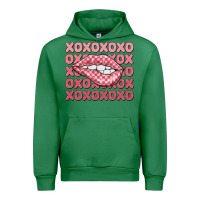 Emerald xoxo checker lips Urban Hoodie - MaliasSmallBusiness