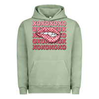 Pigment Oil Green xoxo checker lips Urban Hoodie - MaliasSmallBusiness