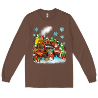 Chestnut christmas santa and friends train Long Sleeve Tee - Zillion Design Studio