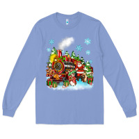 Colony Blue christmas santa and friends train Long Sleeve Tee - Zillion Design Studio