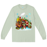 Matcha christmas santa and friends train Long Sleeve Tee - Zillion Design Studio
