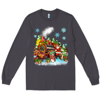 Christmas Santa And Friends Train Long Sleeve Tee | Teevron