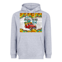 Heather Grey just a small town girl with car Heavyweight Hoodie - HRA Design Shop