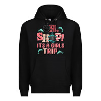 Black oh ship it's a girls trip Premium Hoodie - MaliasSmallBusiness