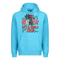Ocean Blue oh ship it's a girls trip Premium Hoodie - MaliasSmallBusiness