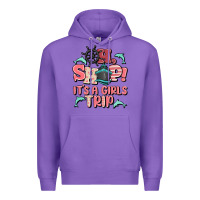 Purple oh ship it's a girls trip Premium Hoodie - MaliasSmallBusiness