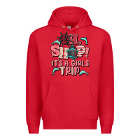 Red oh ship it's a girls trip Premium Hoodie - MaliasSmallBusiness