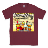 Burgundy bus driver coffee cups Classic Tee - Zillion Design Studio