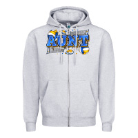 Heather Grey aunt volleyball Zipper Hoodie - Zillion Design Studio