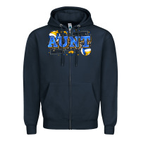 Navy aunt volleyball Zipper Hoodie - Zillion Design Studio