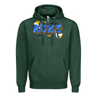 Sports Green aunt volleyball Zipper Hoodie - Zillion Design Studio