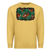 Antique Gold christmas gift box and leopard background Premium Sweatshirt - BundleAndBundleShop