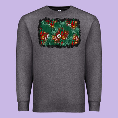 Christmas Gift Box And Leopard Background Premium Sweatshirt Designed By Bundleandbundleshop