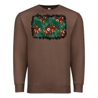Chestnut christmas gift box and leopard background Premium Sweatshirt - BundleAndBundleShop
