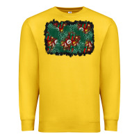 Lemon christmas gift box and leopard background Premium Sweatshirt - BundleAndBundleShop